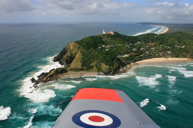 COMMONWEALTH (1) Winjeel (VH-OPJ) - Rounding Cape Byron.