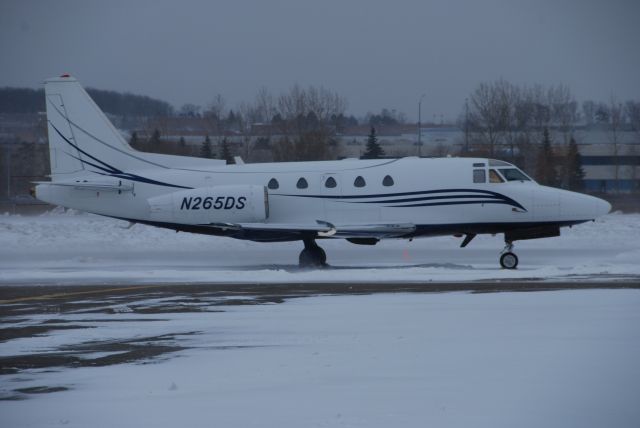 North American Sabreliner (N265DS) - Very rare visitor to Torontos Buttonville Airport - a Sabreliner 65!! Just another winter day in The Great White North!!! January 3/2010