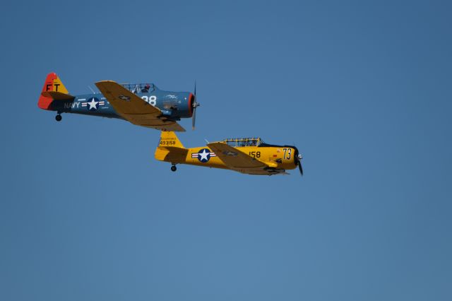 North American T-6 Texan (N158JZ) - Zoom zoom. zoom. Z0om zoooo0om...br /Miss Humboldt Hunny going for another first place with the runner-up in close trail. 