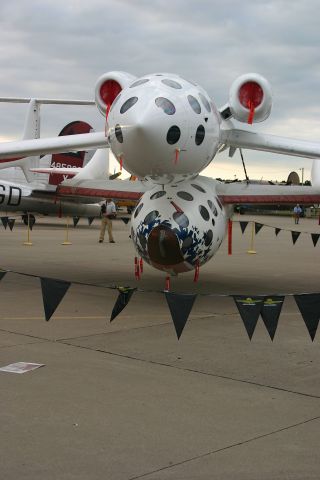 N318SL — - White Knight and Space Ship One looking at you with all of its eyes. On display at the EAA Fly In 7-30-2005