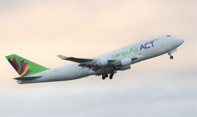 Boeing 747-400 (TC-ACF) - AirAct cargo b747-481(bdsf) tc-acf dep shannon for chicago 8/11/20.