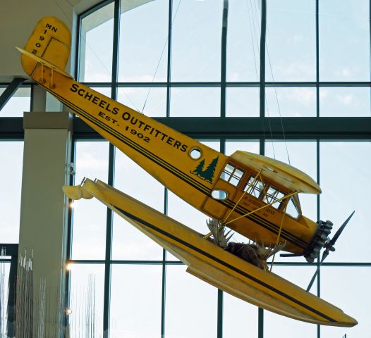 — — - This is a 3/4 scale model of a 1930's Fairchild suspended from the ceiling at the Reno-Sparks Scheels sporting goods store. br /br /In talking with Josh Rimer, from Scheels, it was created in 2013 for display at the store. It is not flyable but is a replica of a style of airplane the family enjoys.br /br /The number on the tail is not a valid tail number but rather the date that Scheels was started.