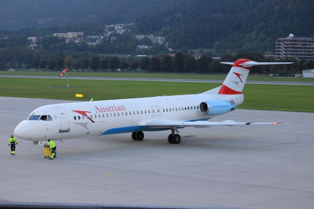 Fokker 100 (OE-LVC) - AUA92VG ready for the Flight back to Vienna