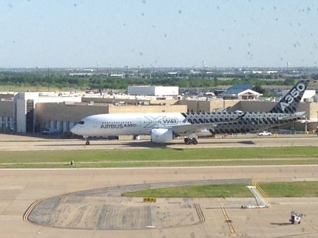 Airbus A350-900 (F-WWCF) - First look at the A-350 in Dallas