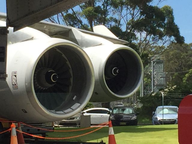 Boeing 747-200 (VH-OJA) - Qantas Boeing 747-400 at HARS MUSEUM engines #1#2