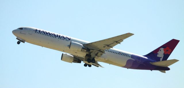 BOEING 767-300 (N596HA) - Departure to KHNL, 06-05-2013  FA system says not B767, however, FAA says it is B767-332