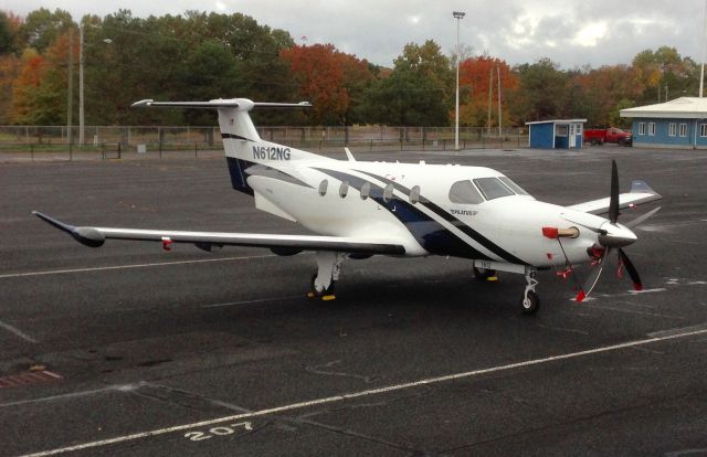 Pilatus PC-12 (N612NG) - Parked in transient on October 22, 2016.