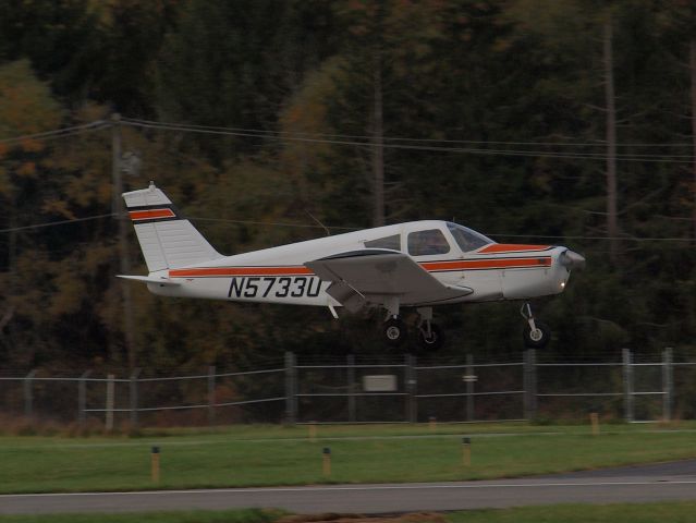 Piper Cherokee (N5733U) - 1970 PIPER PA-28-140 owned by BERKSHIRE AVIATION ENTERPRISES INC practices at 1B1 br /10/25/2017 