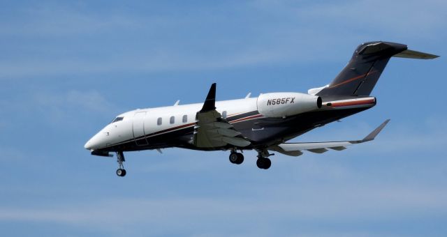 Canadair Challenger 350 (N585FX) - On final is this 2017 Bombardier 350 in the Spring of 2019.