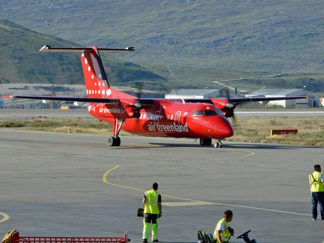 de Havilland Dash 8-200 (OY-GRK) - Arrive from BGGH