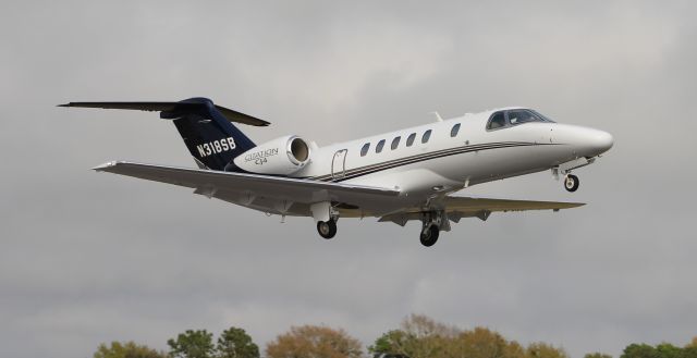 Cessna Citation CJ4 (N318SB) - A Cessna 525C CitationJet CJ4 departing Runway 19 at H.L. Sonny Callahan Airport, Fairhope, AL - February 28, 2019.