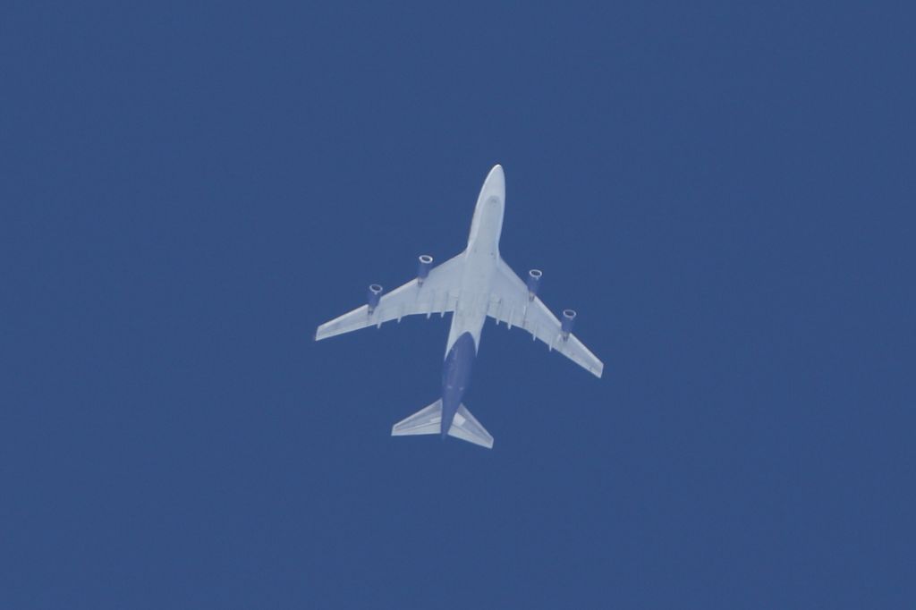 Boeing 747-400 (N499MC) - August 8th 2020: Overflying above Hakodate city, Japan. ANC to ICN.