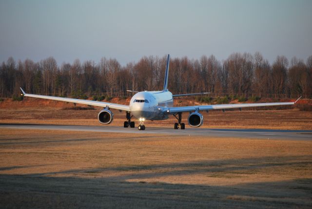 Airbus A330-300 (D-AIKL) - Taxiing into position on runway 18C at Charlotte Douglas International Airport - 2/14/09