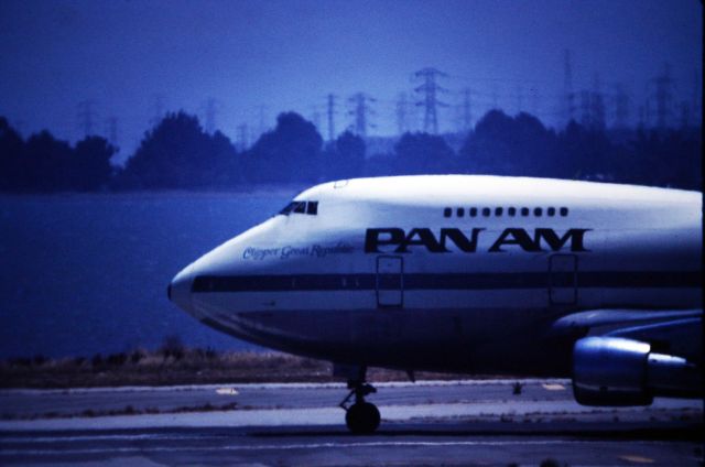 N534PA — - KSFO - 747SP crossed 1R at SFO - headed for the 28LR depature runways...1000mm lens view- 35mm slide