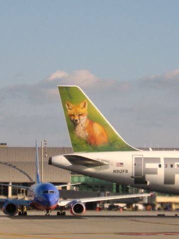 Airbus A319 (N912FR) - Holding on RWY 19R