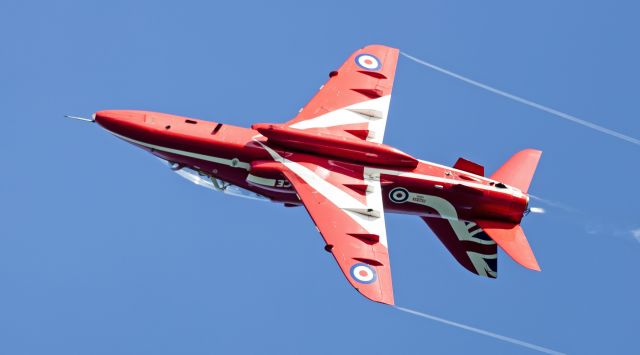 Boeing Goshawk — - Red Arrows display in Jersey UK. This crop maybe 10% of original image & literally as taken. Usual spectacular show