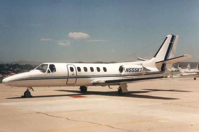 Cessna 551 Citation 2SP (N555KT) - Seen here in Jun-97.br /br /Converted to C550 in Oct-99 with msn 550-0420.br /Reregistered N585KT 9-Jan-10.