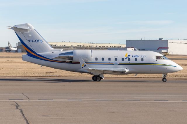 Canadair Challenger (VH-OFB) - A long way from home. 