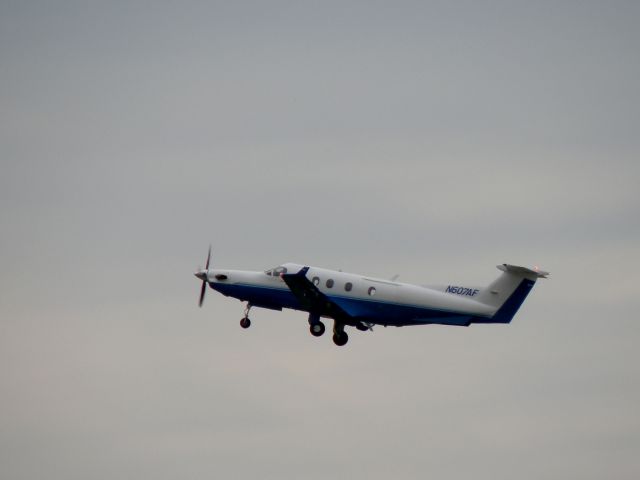 Pilatus PC-12 (N607AF) - A Pilatus PC-12 (N607AF) just off Blue Grass Airport (KLEX) for Teterboro (KTEB)...