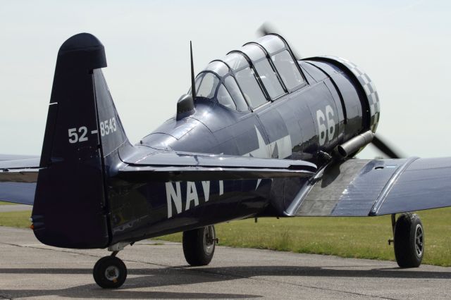 52-8543 — - A T6 Harvard, taxies out to depart from Duxford Air Museum.
