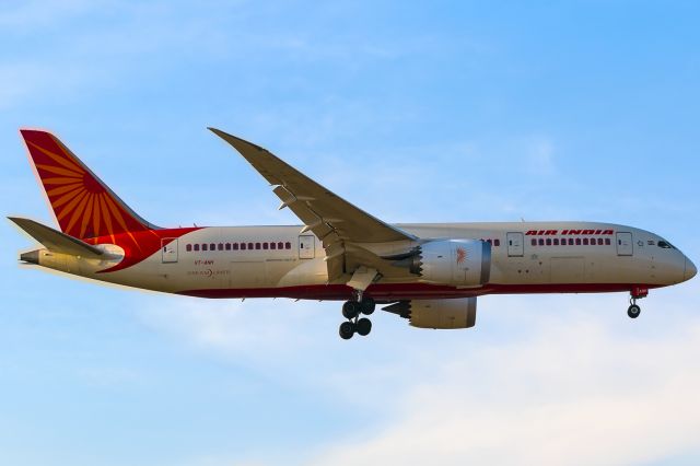 Boeing 787-8 (VT-ANH) - evening sun from behind