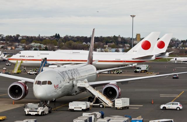 Boeing 747-400 (20-1101) - Welcome to Boston 