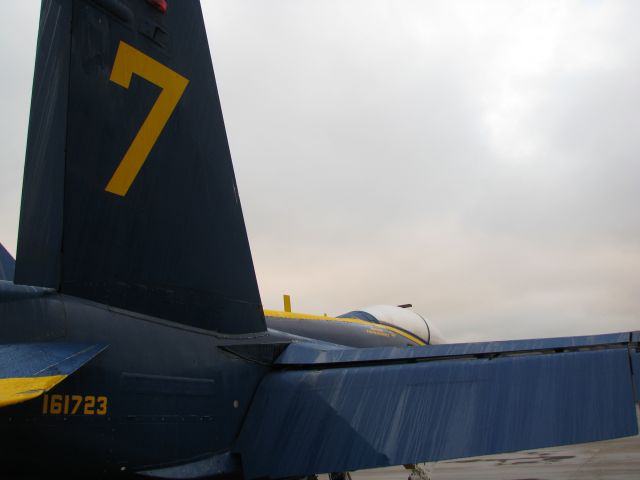 McDonnell Douglas FA-18 Hornet (16-1723) - Blue Angel 7 on ramp at Eau Claires 2010 airshow