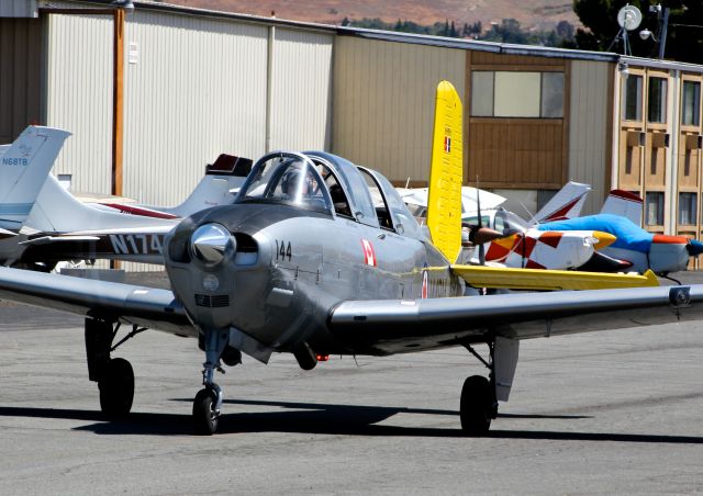 Beechcraft Mentor (N144PM) - Livermore-based Mentor taxing out for departure at Reid Hillview.