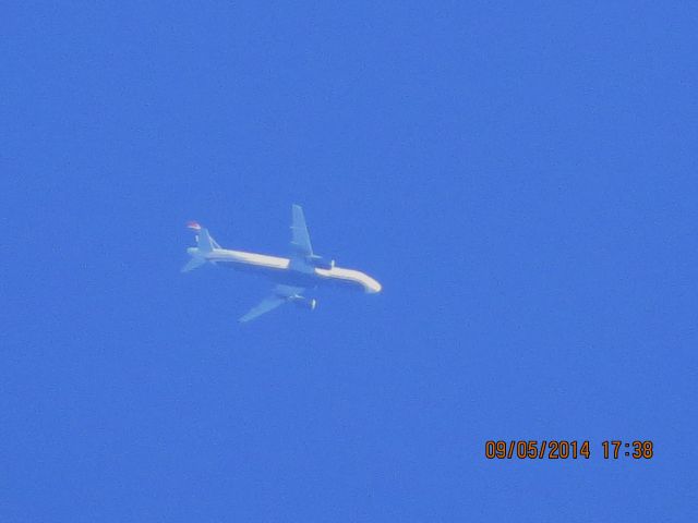 Airbus A320 (N680AW) - U.S. Airways flight 735 from PHL to LAS over Northeastern Oklahoma (MIO) at 36k feet.