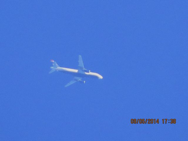 Airbus A320 (N680AW) - U.S. Airways flight 735 from PHL to LAS over Northeastern Oklahoma (MIO) at 36k feet.