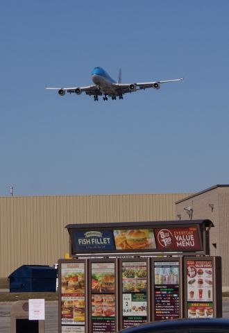 Boeing 747-400 (PH-BFF) - Ill have a large fries, a large chocolate frosty, and a side of jetblast.