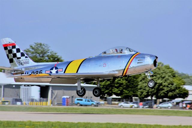 North American F-86 Sabre (N188RL) - F-86 Departs Runway 18 during the Korean War Segment to the Warbird Show.