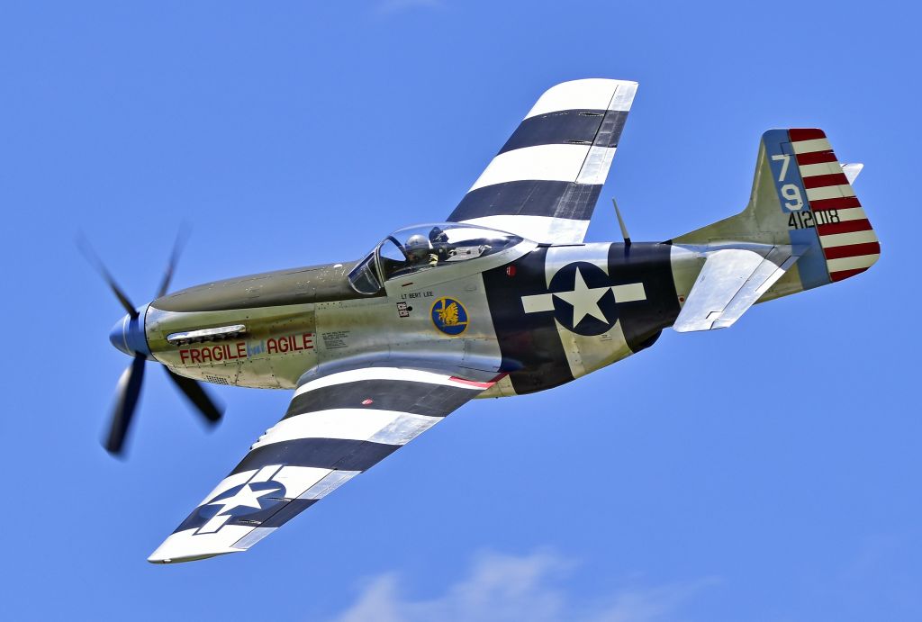 North American P-51 Mustang — - P-51 Mustang "Fragile but Agile" at the 2017 Vectren Dayton Airshow