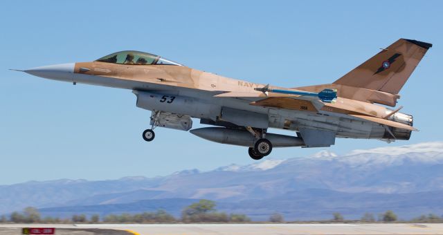 90-0944 — - My second FA gallery photo of NSAWCs "Side 5-3" (900944) is a capture of the TOPGUN Viper as it is returning from a training sortie and is just about to touch down on runway 31L at NAS Fallon.  This is the same F-16A Fighting Falcon I posted after a previous visit to NAS Fallon several months ago.  In that photo, Side 5-3 was making a dusk departure from the same runway.