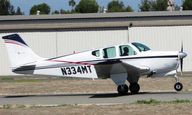 Beechcraft 35 Bonanza (N334MT) - Taking off RWY 6