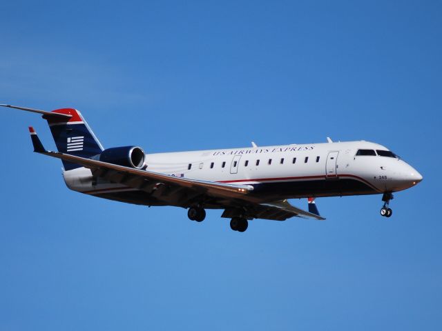 Canadair Regional Jet CRJ-200 (N248PS) - On final for runway 18C - 4/4/09