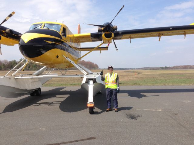 — — - Twin otter standing by in muskoka