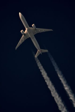 BOEING 777-300 — - American Airlines 79 London Heathrow to Dallas/Fort Worth Intl over Cleveland 36,000 ft. 10-24-14