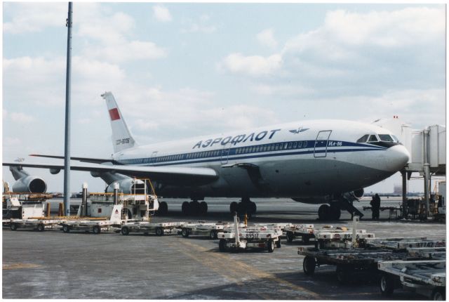 Ilyushin Il-87 (CCCP86106) - JFK Delta ramp 94. This IL-86 still had the old Soviet paint scheme from the 80's 