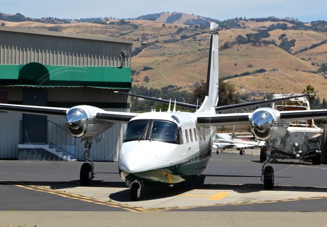 Gulfstream Aerospace Jetprop Commander (N224EZ) - Wisconsin based Aero Commander 695 parked on the Nice Air helipad and preparing for shutdown at Reid Hillview Airport. a rel=nofollow href=http://flightaware.com/live/flight/N224EZ/history/20160610/1111Z/KAPA/KRHVhttp://flightaware.com/live/flight/N224EZ/history/20160610/1111Z/KAPA/KRHV/a