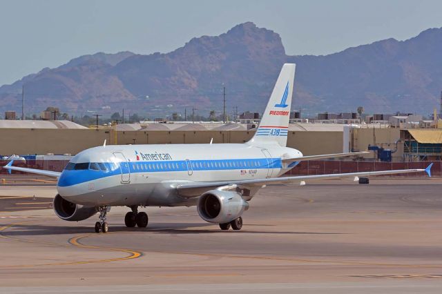 Airbus A319 (N744P) - American Airbus A319-0112 N744P Piedmont Pacemaker at Phoenix Sky Harbor on July 31, 2018.