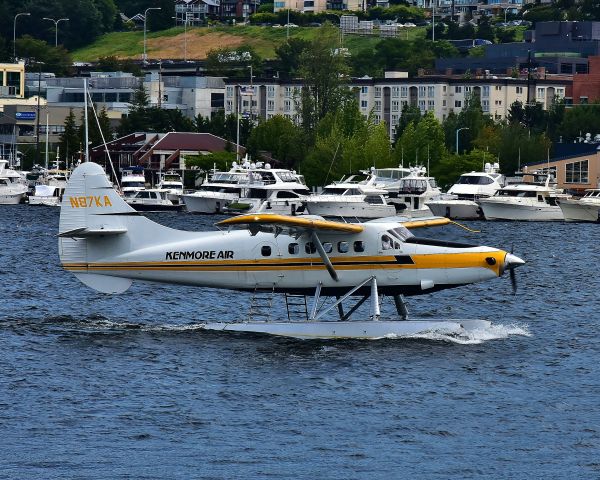 N87KA — - DeHavilland Turbine Otter on Lake Union at the Kenmore Air Service dock in Seattle Washington