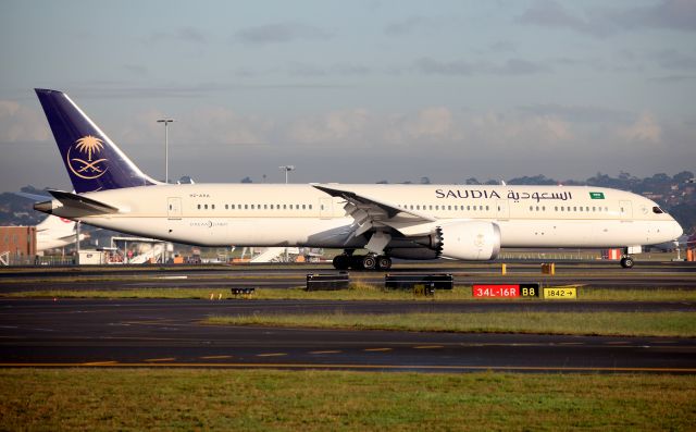 HZ-ARA — - Arriving Rwy 34L