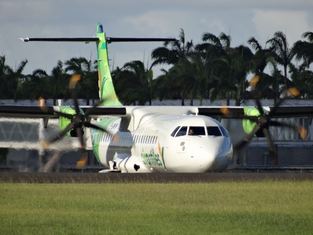 Aerospatiale ATR-72-600 (F-OMYM) - F-OMYM at PTP/TFFR on November 11 2017.