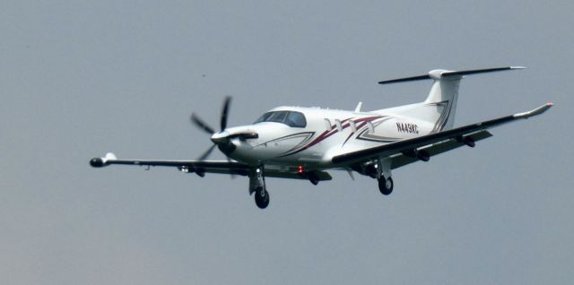 Pilatus PC-12 (N449KC) - On short final is this 2021 Pilatus PC-112 NGX in the Summer of 2023.