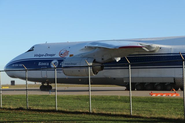 Antonov An-124 Ruslan (RA-82079) - 10/27/18 parked on ramp at pax terminal, extended stop prior to continuing to YYR and Oslo