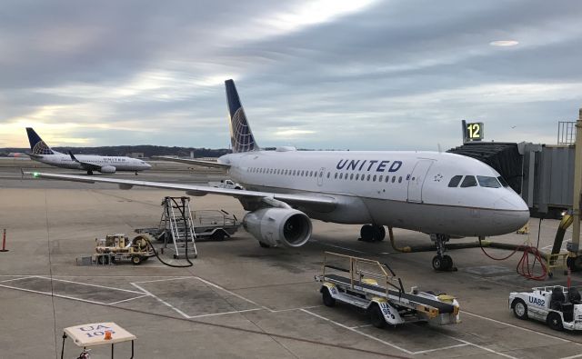 Airbus A319 (N803UA) - Taken from gate 12 at DCA. N803UA has just about to depart for IAH and was traveling on to GUC.
