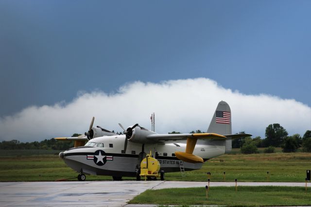 Grumman HU-16 Albatross (N7025N) - Scud Cloud behind Albatross at Appleton after a Storm.