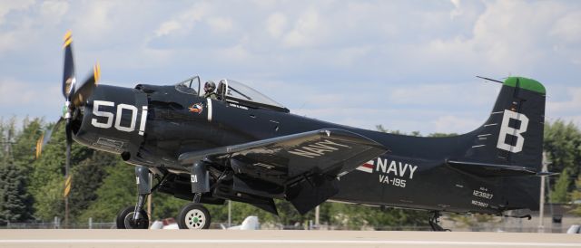 Douglas AD Skyraider (N23827) - On flightline