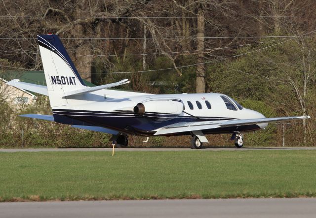 Cessna Citation 1SP (N501AT) - Citation 501sp taxiing out for departure in Danville 
